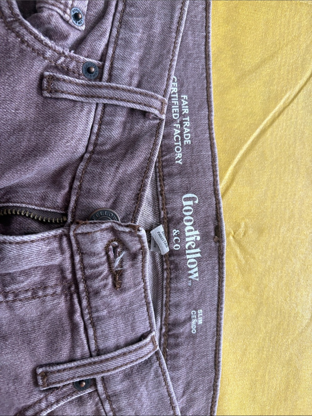 Goodfellow & Co High-Rise Slim Jeans in Dusty Mauve